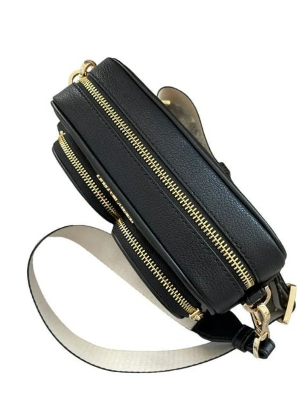 Michael Kors Black Leather Jet Set Crossbody Purse